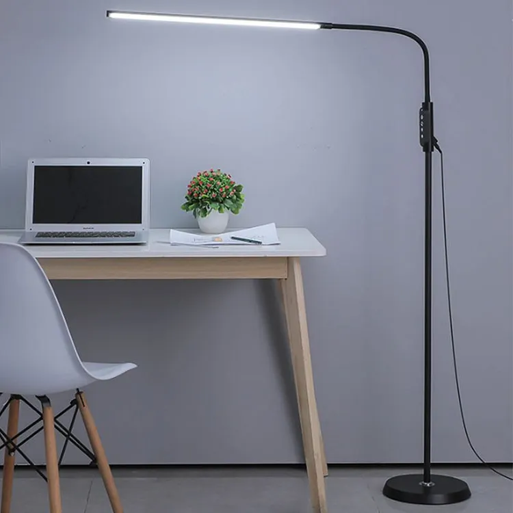 Eryn Elementar Metal Reading Floor Lamp, 2 Colors, 206CM Long