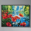 (US Only)Poppy Printed Cross Stitch Kit 55x45cm DIY 11CT Thread Art Needlework Decor