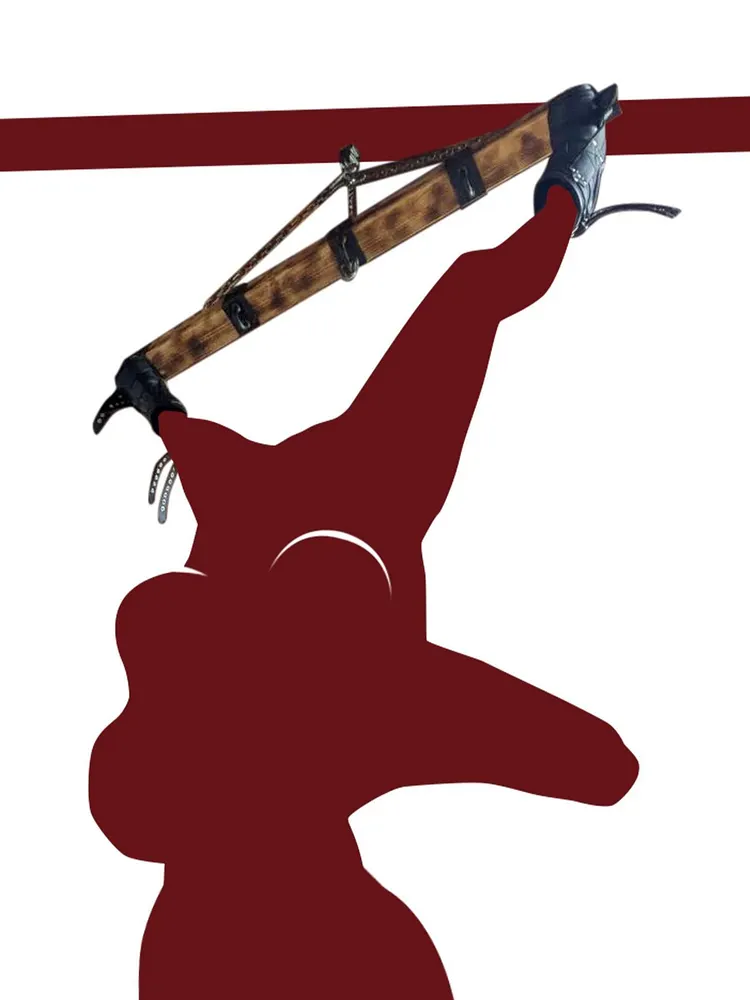 pornhint Pornhint Handmade Medieval BDSM Suspension Bar: Wooden Spreader Bar bdsm pillory