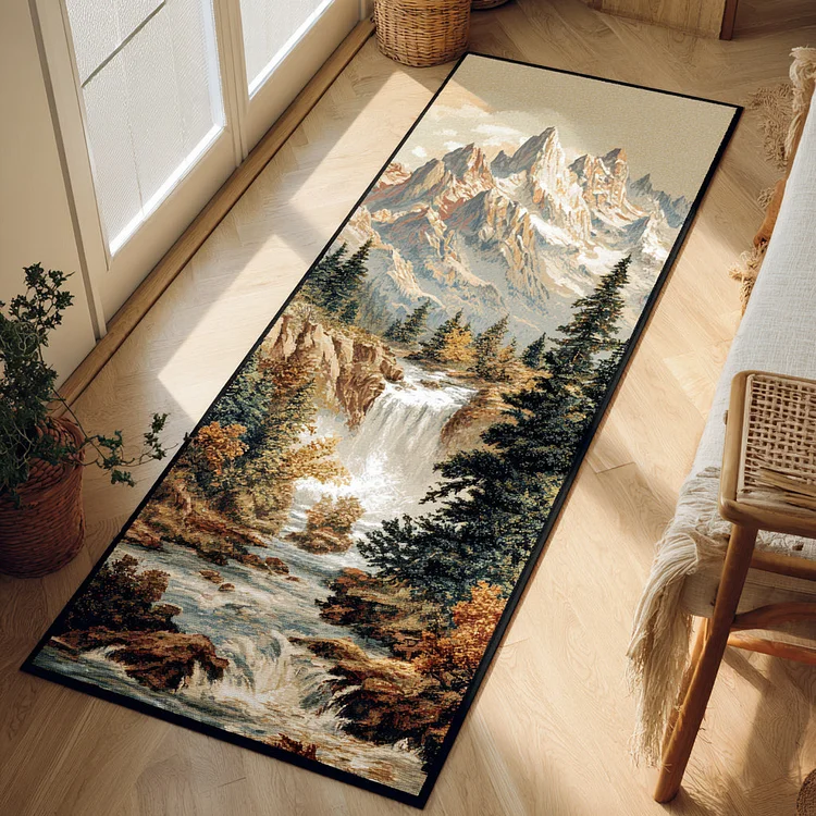 Forest Glacier Waterfall Runner Carpet NCU0HH1029