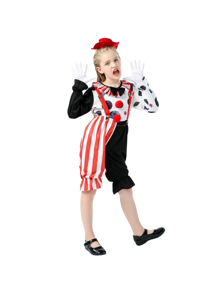 [Wetrose] In Stock Joker Kid Cosplay Costume For Kids Size Child Children Girl Boy Carnival Party Halloween Full Set