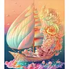 Diamond Painting -DIY Full Square Drill Flower Sailboat