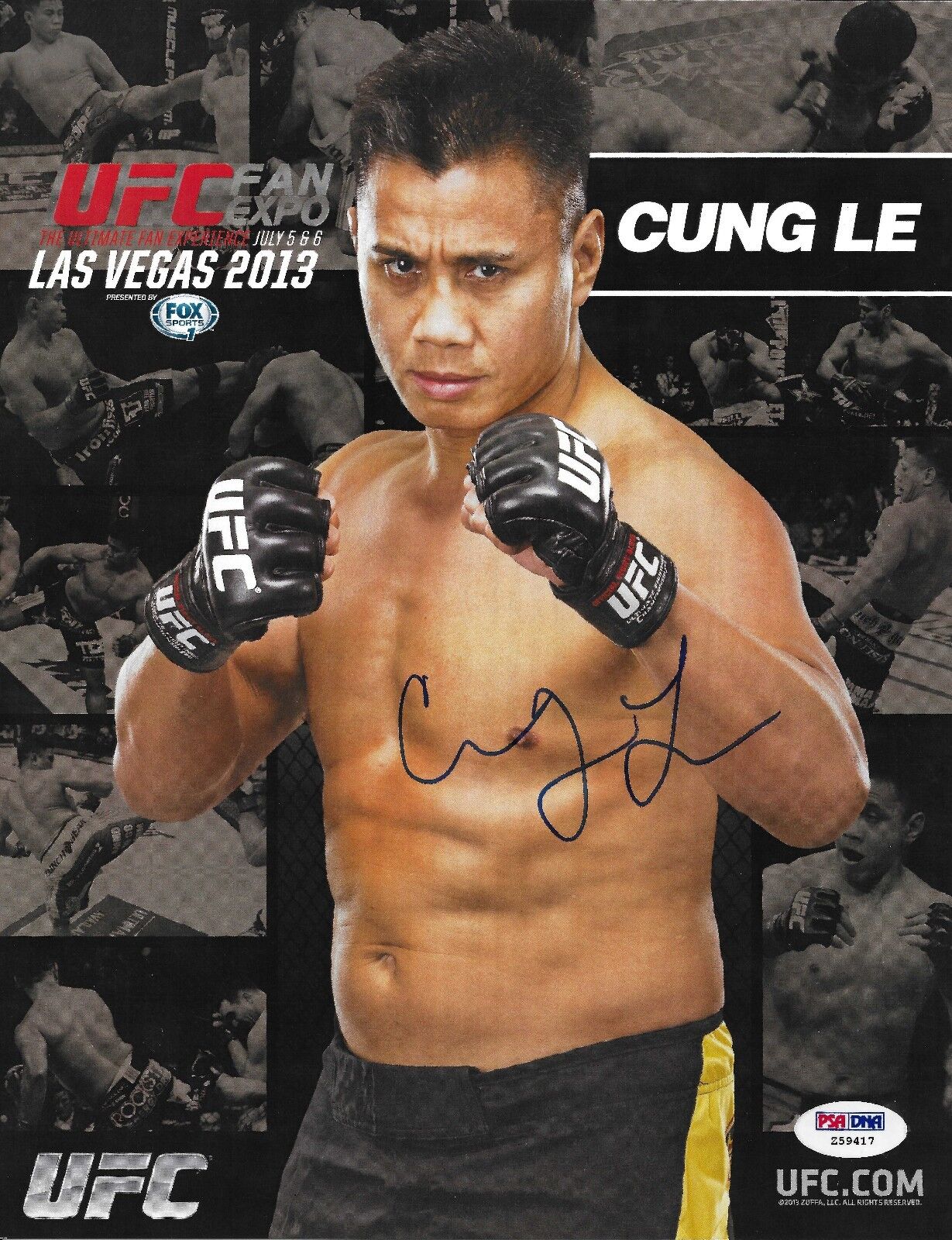 Cung Le Signed 8.5x11 Photo Poster painting PSA/DNA COA Official '13 UFC Promo Picture Autograph