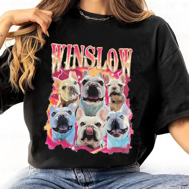 90s Vintage Bootleg Shirt, Custom Pet Dog Bootleg Rap Tee Hoodie Sweatshirt