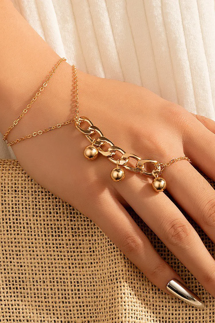 Bohemian National Style Small Metal Ball Link Bracelets