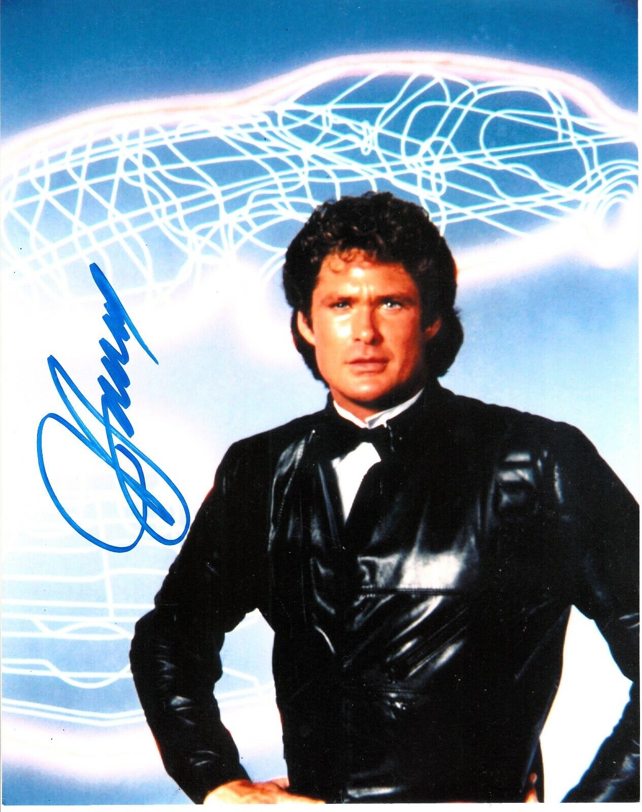 DAVID HASSELHOFF SIGNED KNIGHT RIDER Photo Poster painting UACC REG 242 AUTOGRAPHS (1)