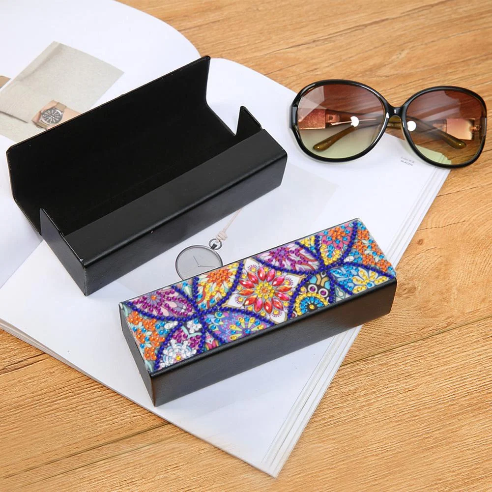 DIY Diamond Painting Sunglasses Case Portable Leather Glasses Storage Box
