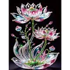 Goutte D’Eau Lotus-Peinture Diamant En Forme Spéciale-30*40CM