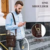 BAIGIO Schultertasche Herren Umh&auml;ngetasche Leder Herrentasche Vintage Crossbody Messenger Bag f&uuml;r Arbeit Reise Alltagsleben