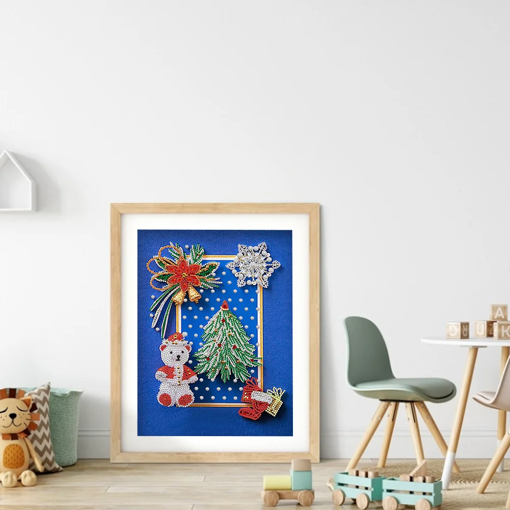 Diamond Painting - Special Shaped Drill - Christmas Flower(30*40cm)