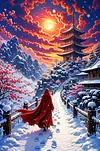Luxury AB Velvet Diamond Painting Kit - Martial Arts Landscapes