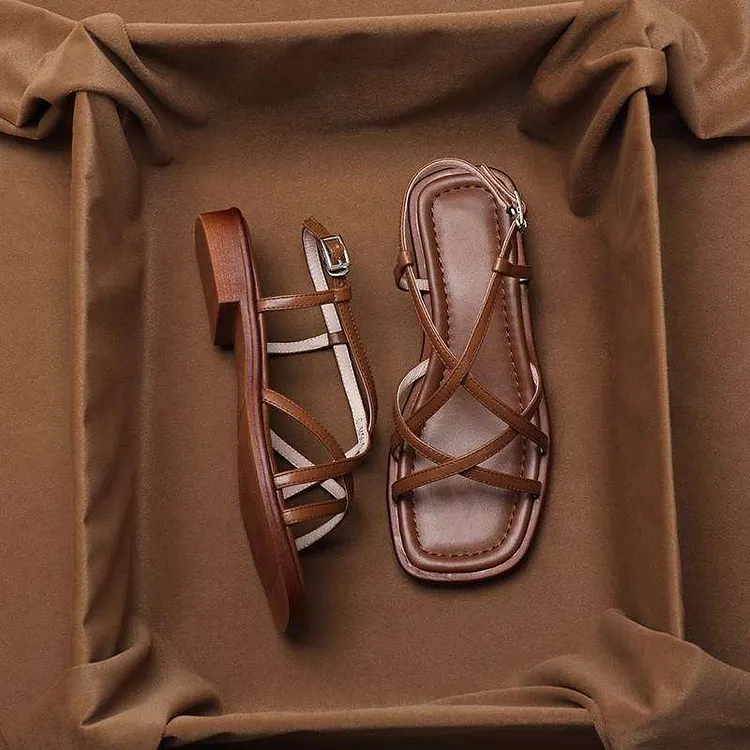 | Italian Leather Strap Sandals