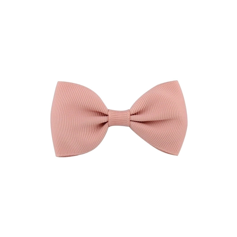 Solid Color Children’s Bow European Version Cute Hairpin Baby Hair Accessories Flat Head Bow Tie 643
