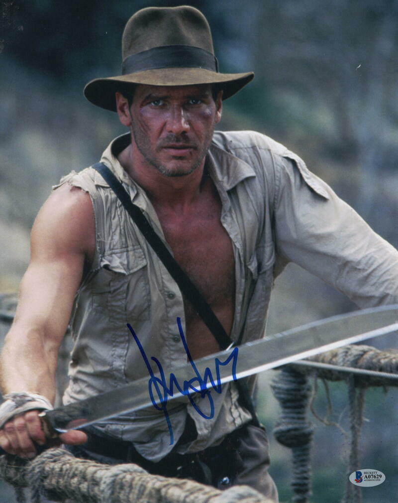 HARRISON FORD SIGNED AUTOGRAPH 11x14 Photo Poster painting -INDIANA JONES, HAN SOLO, STAR WARS E