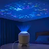 Dynamic Rotating LED Ocean Light Projector Dimmable Brightness & Flexible Stable Base Design Night Light Projector USB Powered & Versatile for Kids Bedroom Decoration
