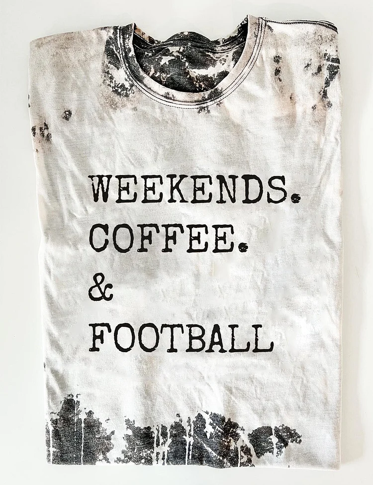 Weekends Coffee Football Tee socialshop