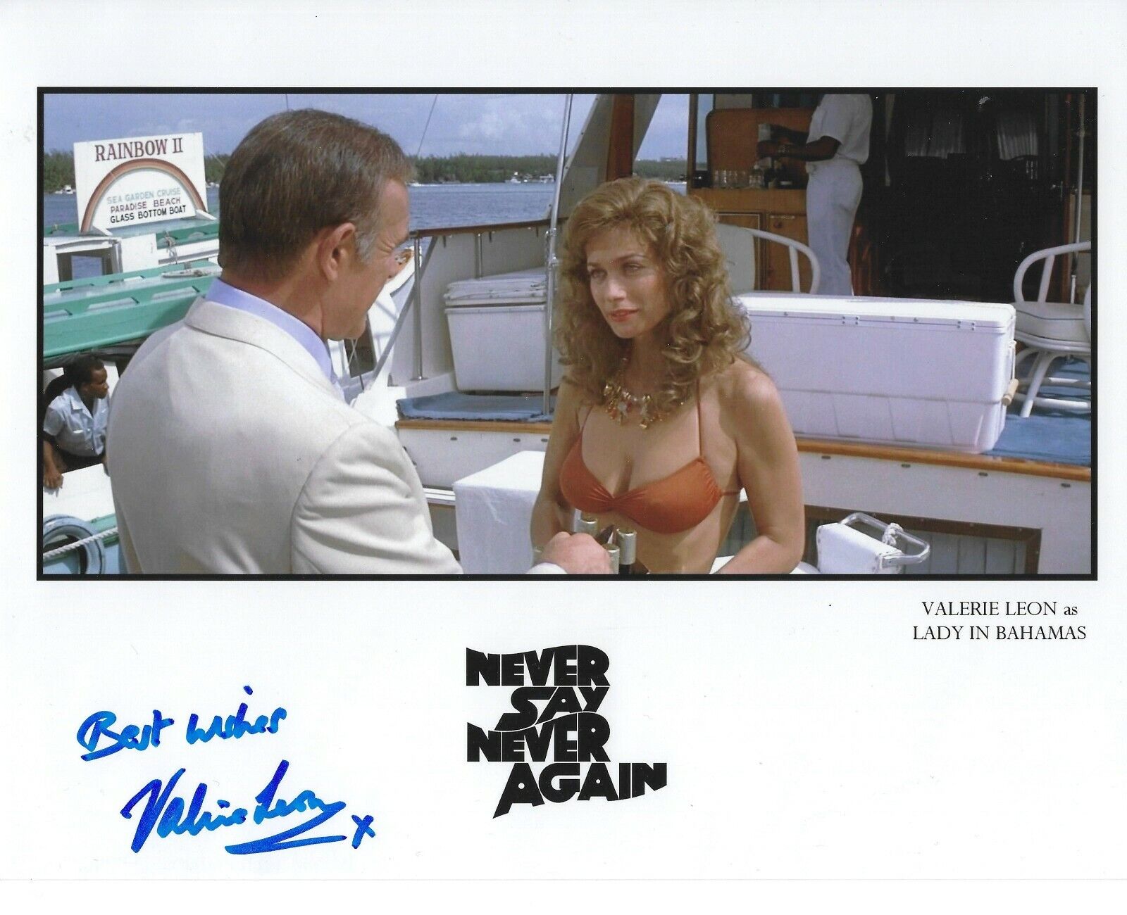 VALERIE LEON SIGNED 007 JAMES BOND 8x10 Photo Poster painting UACC RD AUTOGRAPH