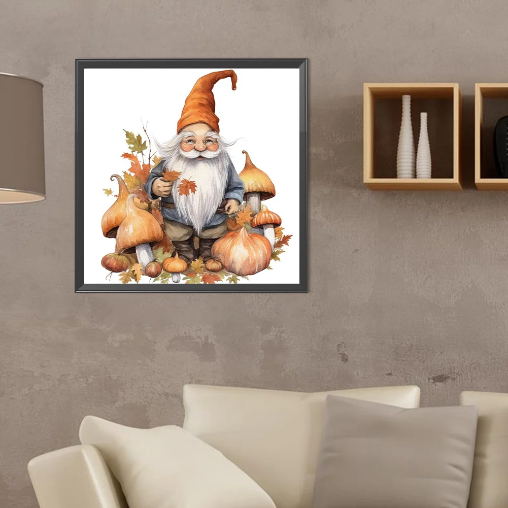 Diamond Painting - Full Round Drill - Autumn Mushroom Gnome(Canvas|40*40cm)