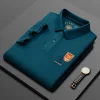 Men's 100% Cotton Casual Lapel Loose Polo Shirt