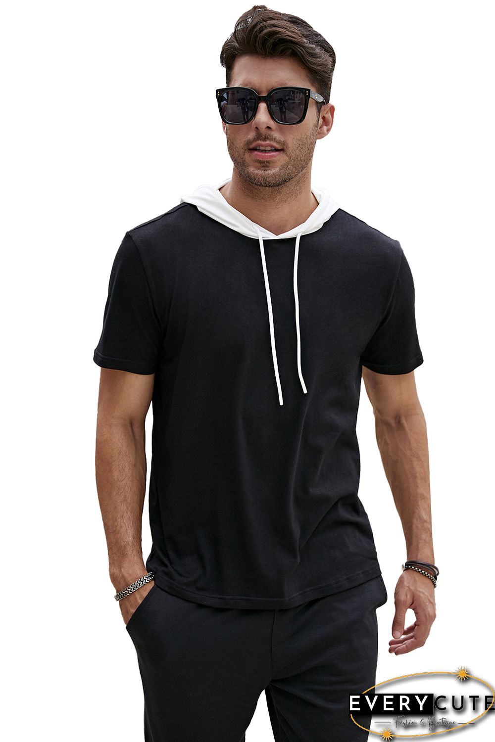 Men's Hooded Short Sleeve T-shirt