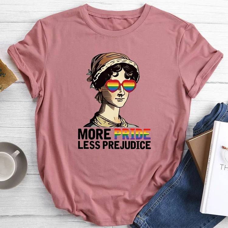 More Pride Less Prejudice Round Neck T-shirt-0018873