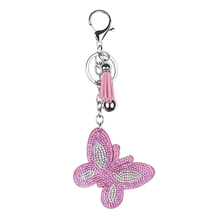 Full Drill Special Shaped Diamond Painting Butterfly Bag Keychain Pendant gbfke