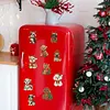 10PCS DIY Pearl Diamond Painting Christmas Fridge Magnets, Sparkling Rhinestone Refrigerator Magnet Craft Kit for Home Decor & Gifts