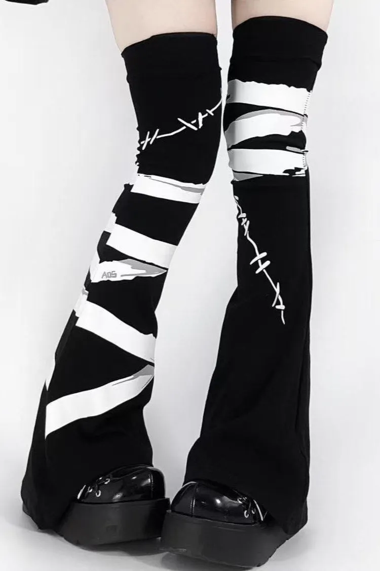Japanese Y2K Aby Style Bandage Over-Knee Leg Warmers