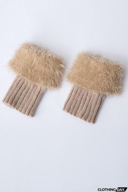 Silky Feather Pattern Topper Boot Cuffs