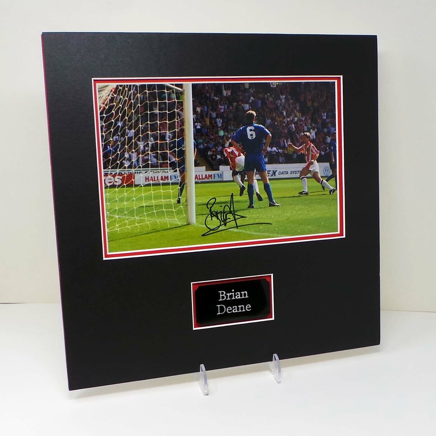 Brian DEANE Signed & Mounted Sheffield Utd Photo Poster painting 1st Prem Goal 1 AFTAL RD COA