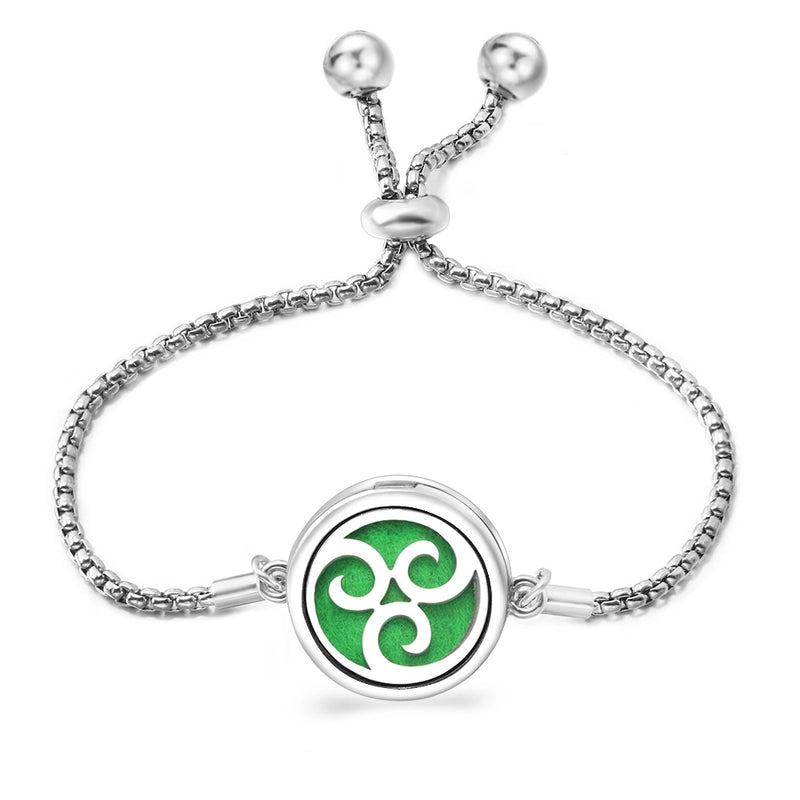 Fashion Angel Wings Aromatherapy Pendant Bracelet Essential Oil Diffuser Stainless Steel Bracelet Adjustable Women Simple