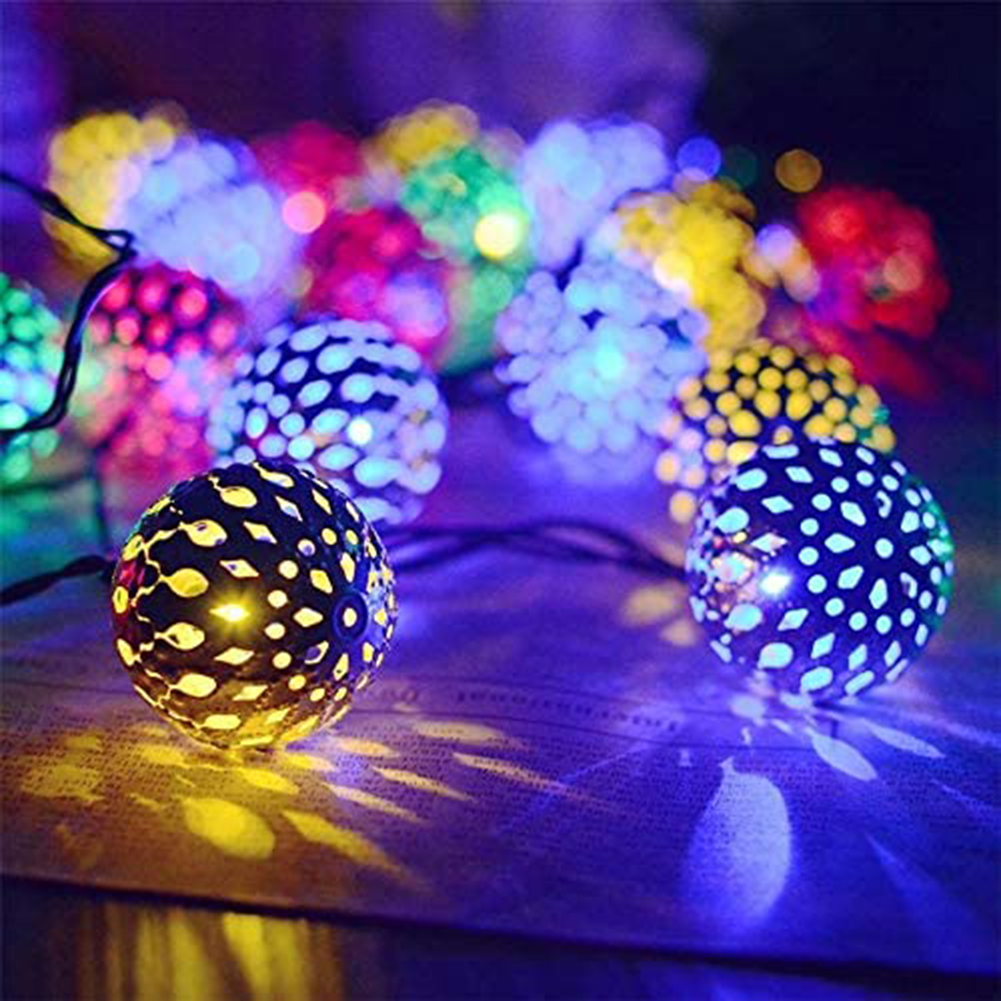

LED Solar Cell Box Morocco Ball Flashing String Lights, 501 Original