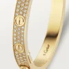 CARTIER LOVE BRACELET, DIAMOND-PAVED