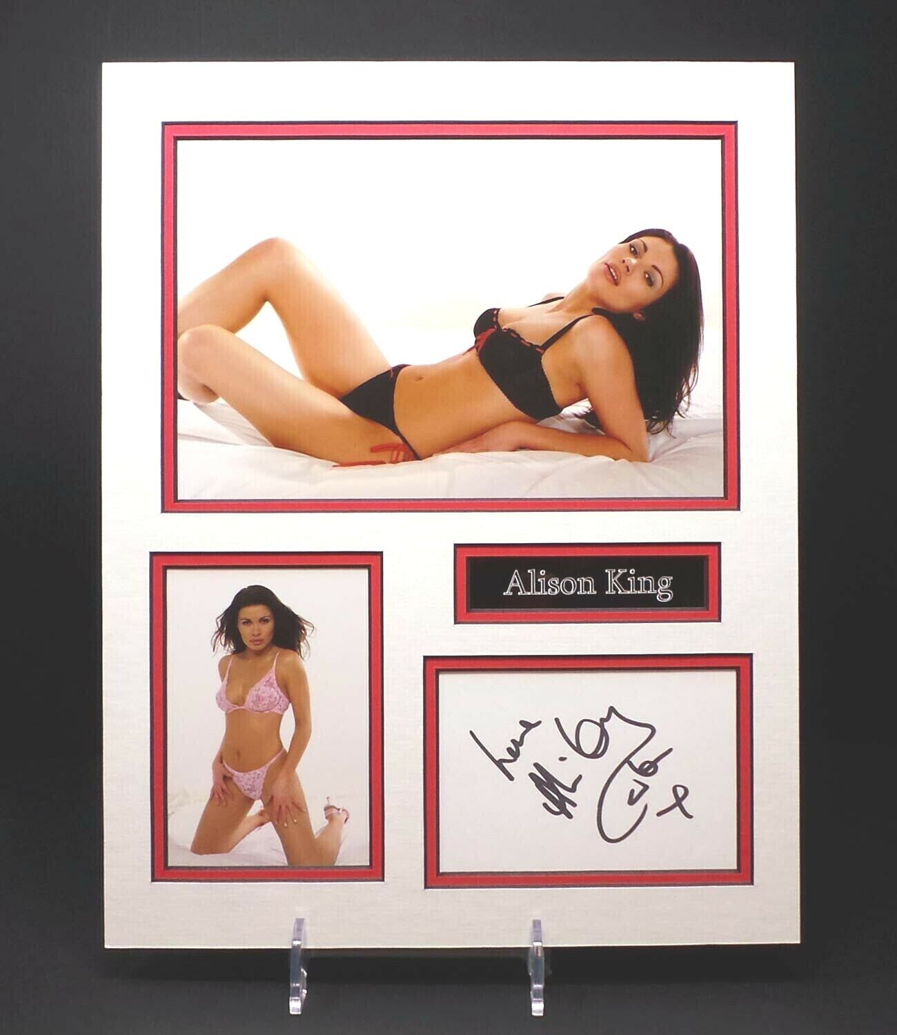 Alison KING Signed Mounted Sexy Photo Poster painting Display AFTAL RD COA Carla CONNOR Corrie