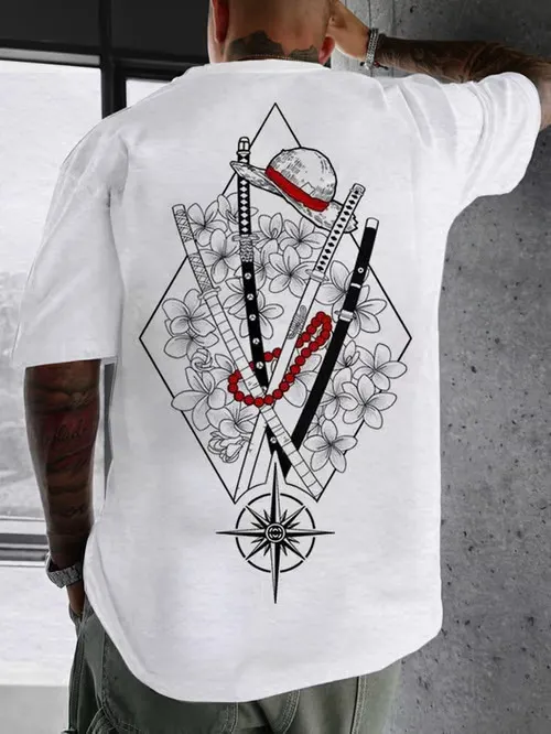 Men's Simple One Piece Three-Knife T-Shirt