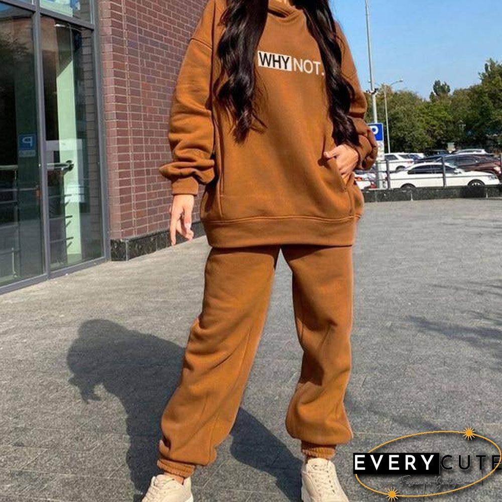 Two Piece Set Casual Fleece Tracksuit Women Winter Women's Sets Oversized Hooded Long Sleeve Hoodie Sport Pants Lady Suit