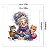 Sewing Old Lady-11CT Stamped Cross Stitch 40*40cm/15.75*15.75in tapestrymarket