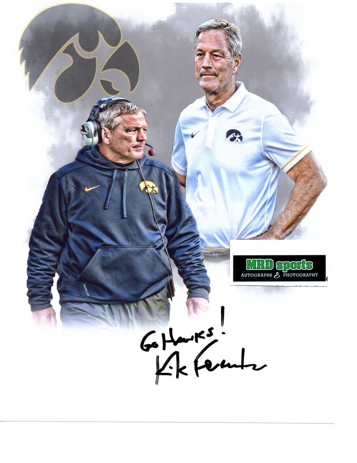 Kirk Ferentz Reprinted autograph signed 8x10 football Photo Poster painting Iowa Hawkeyes HAWKS