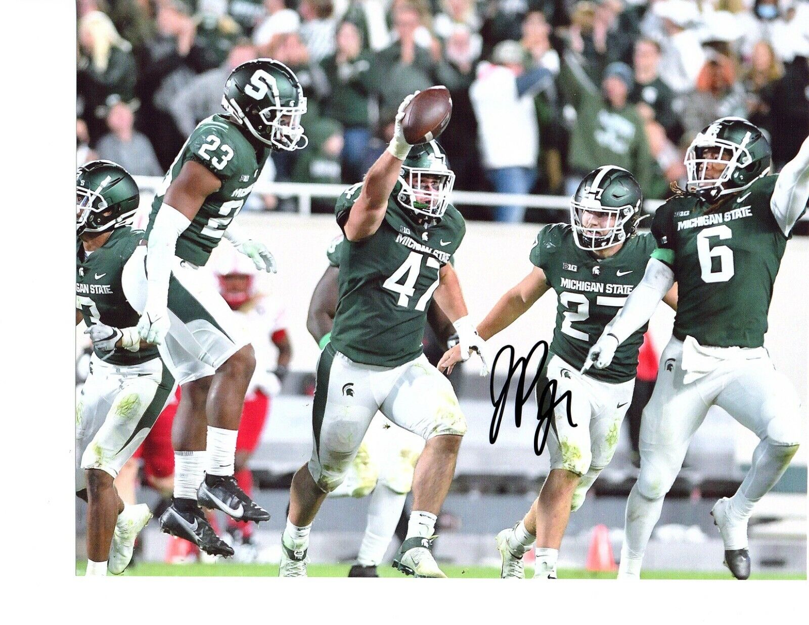 Jeff Pietrowski Michigan State football signed autograph 8x10 Photo Poster painting MSU