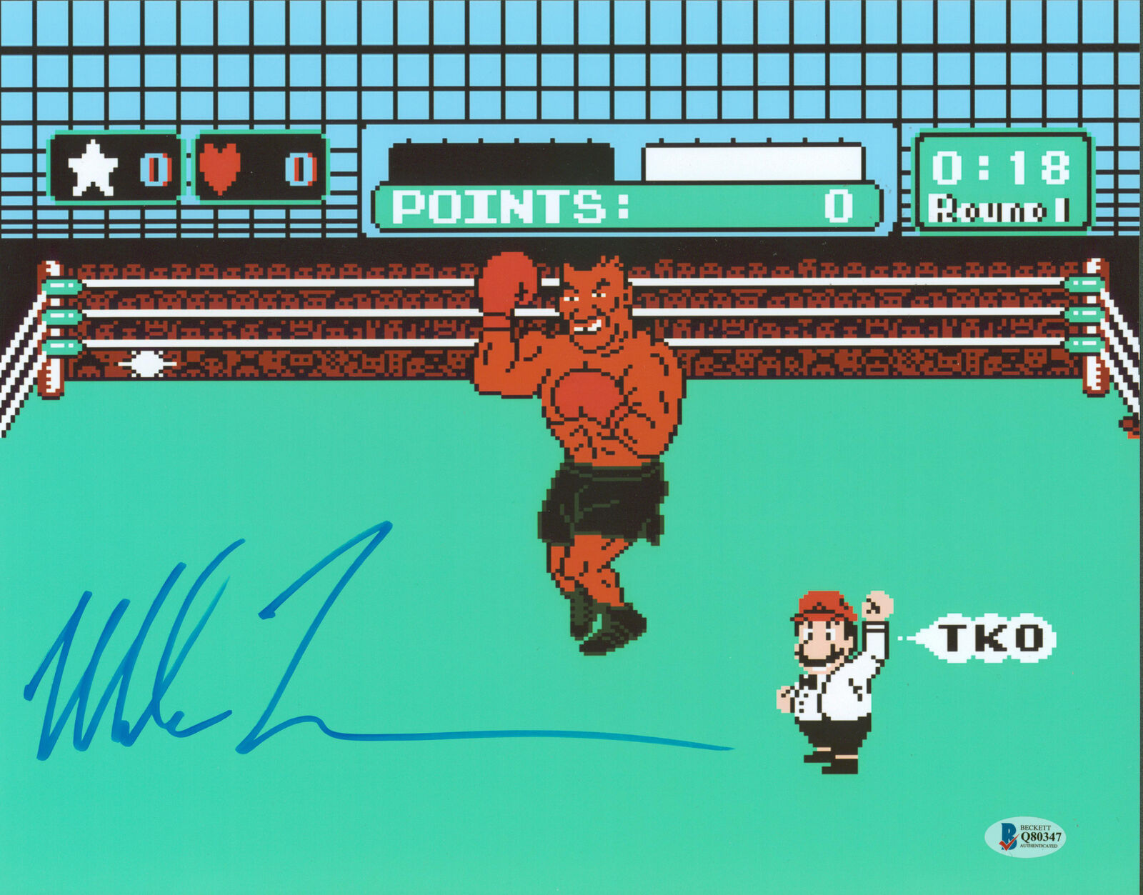 Mike Tyson Authentic Signed 11x14 Punch Out Photo Poster painting Autographed BAS #Q80347