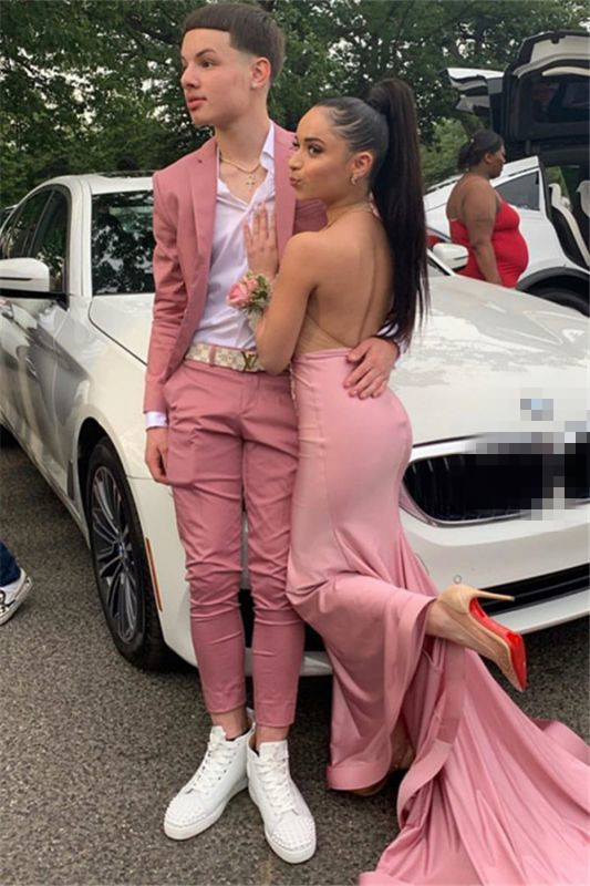 Luluslly Fashion Casual Pink Prom Suit For Groom