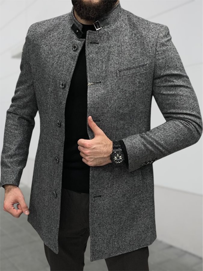Men's Casual Button Up Coat