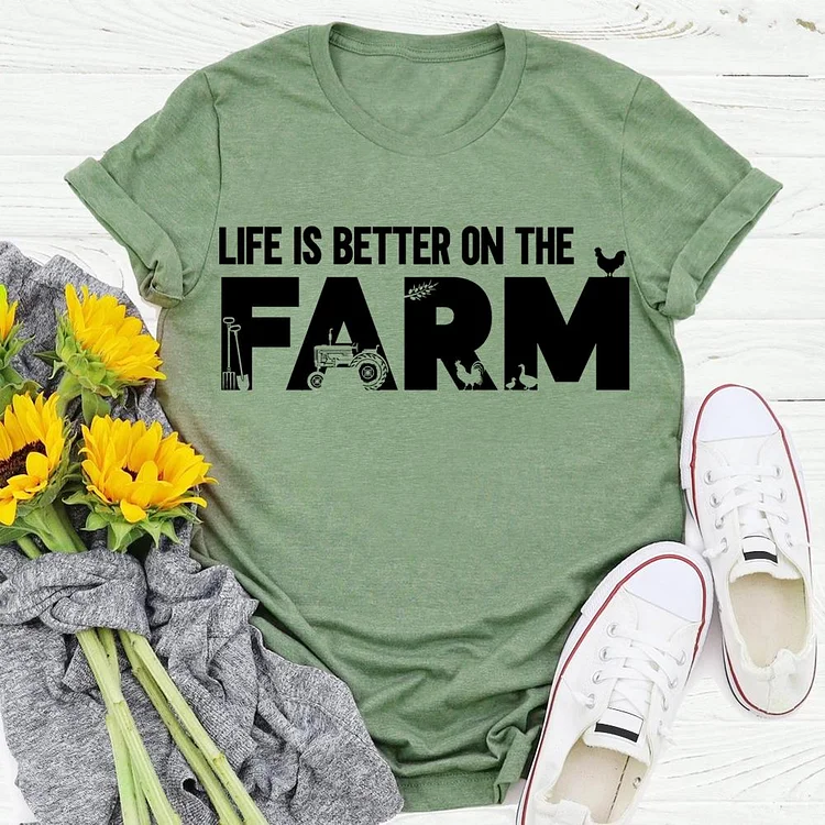 ANB - life is better on the farm village life Retro Tee -04049