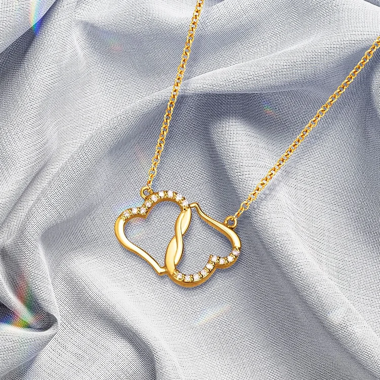 To My Beautiful Granddaughter Forever Linked Together 925s Heart Necklace