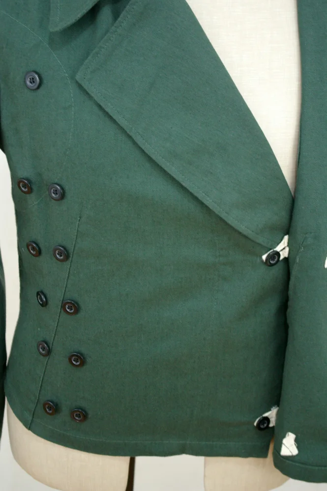   Wehrmacht German Panzer Summer HBT Reed Green Wrap Jacket Type II German-Uniform