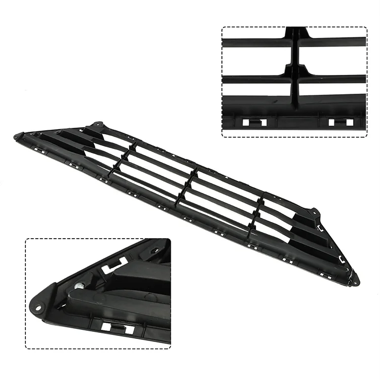 SEBLAFF Front Upper Lower Grilles and Bumper Brackets Set Grill Assembly Replacement for 2014 2015 2016 Elantra