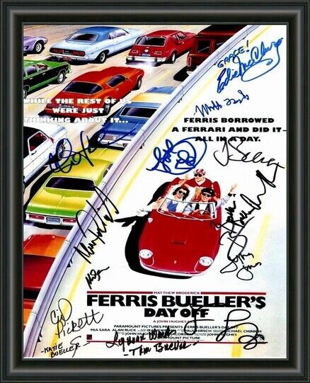 Ferris Bueller's Day Off - SIGNED CAST - A4 Photo Poster painting POSTER - HIGH GLOSS PRINT