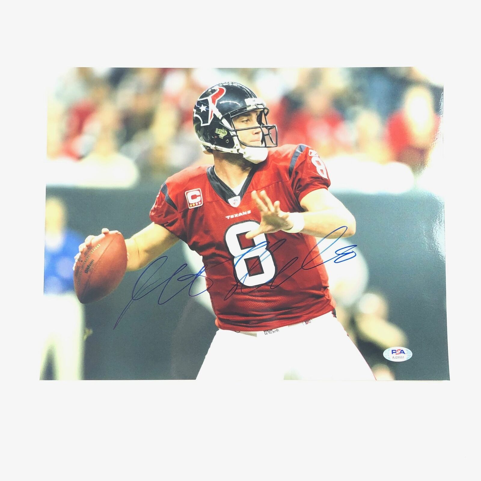 MATT SCHAUB signed 11x14 Photo Poster painting PSA/DNA Houston Texans Autographed