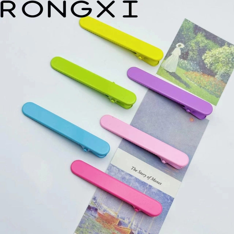 6cm Stick Clip Thin Round Head Solid Duckbill Clip Shiny Seamless Hair Clip Handmade DIY Material Side Clip Hair Clip