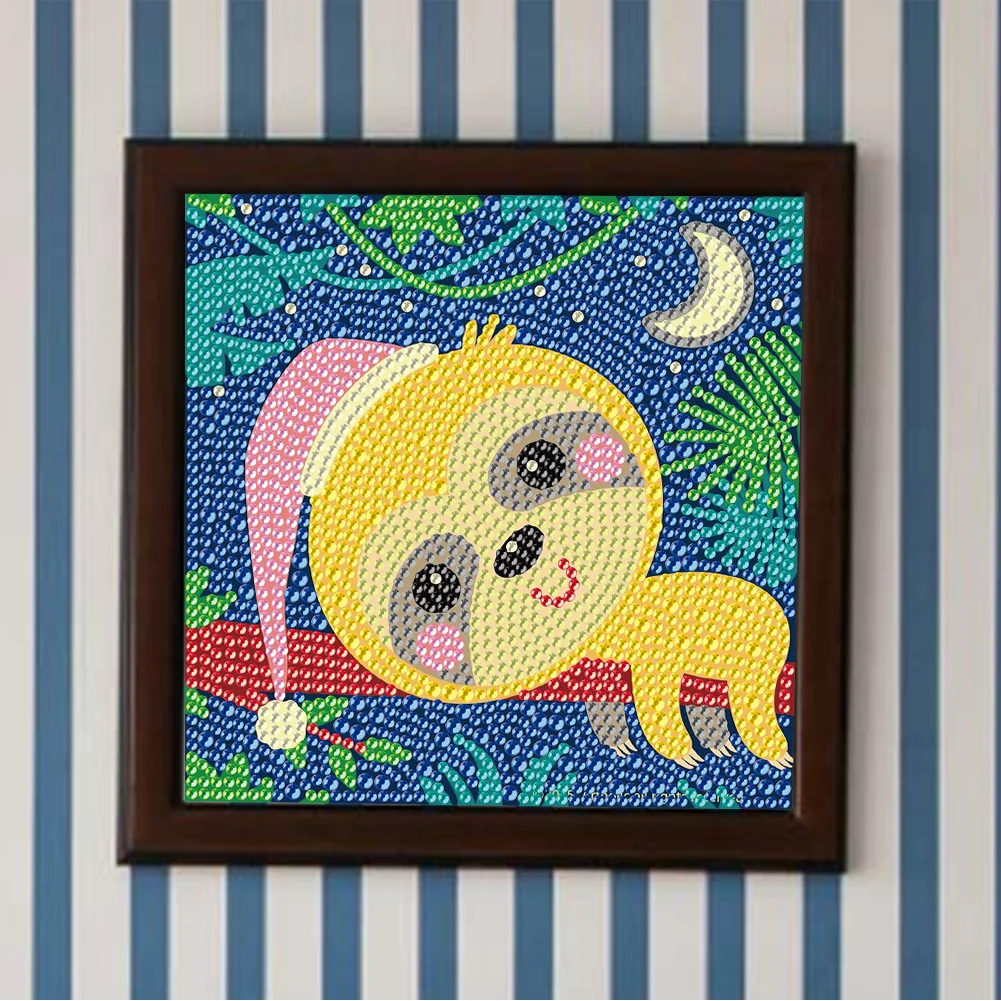 Diamond Painting - Full Crystal Rhinestone - Sloth(18*18cm)